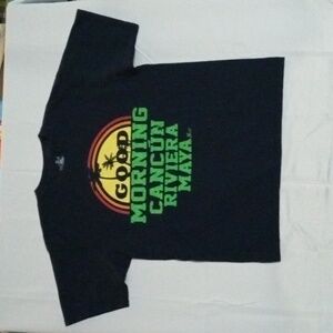 Pier 27  TShirt Good Morning Graphic Size L Navy Pre-owned